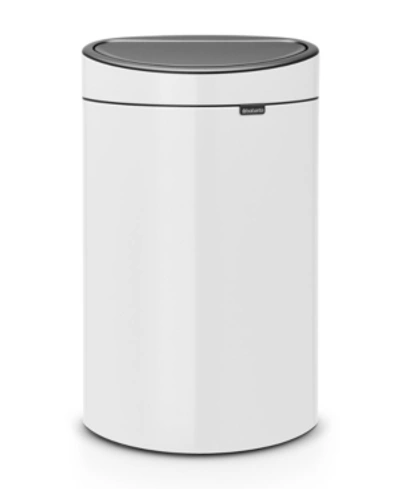Shop Brabantia Touch Top 10.6g Trash Can In White