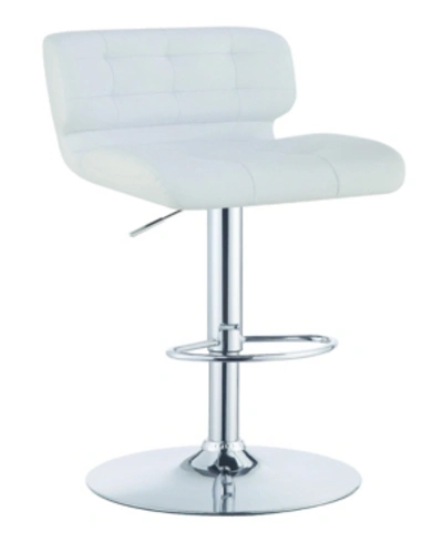 Shop Coaster Home Furnishings Talladega Upholstered Adjustable Bar Stools, Set Of 2 In White
