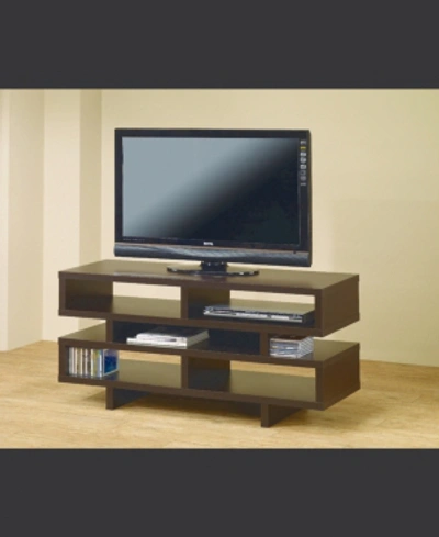 Shop Coaster Home Furnishings Chad Tv Console With 5 Open Storage Compartments In Open Brown