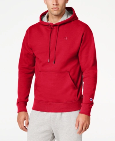 Shop Champion Men's Powerblend Fleece Hoodie In Granite Hethr