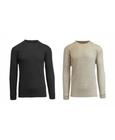 Galaxy By Harvic Men's Waffle Knit Thermal Shirt, Pack Of 2 In Multi5