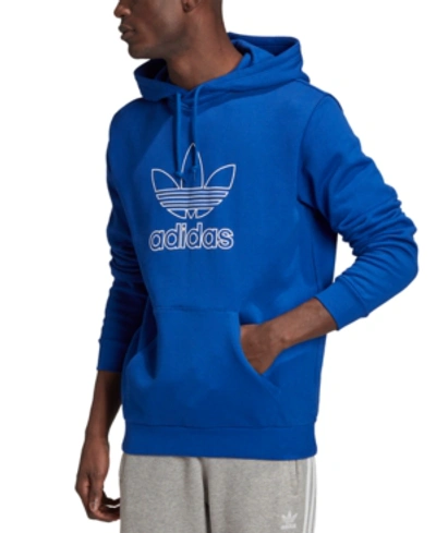 Shop Adidas Originals Men's Trefoil French Terry Hoodie In Royal