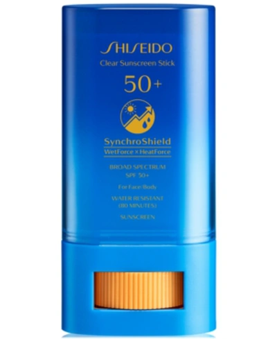 Shop Shiseido Clear Sunscreen Stick Spf 50+, 20 G