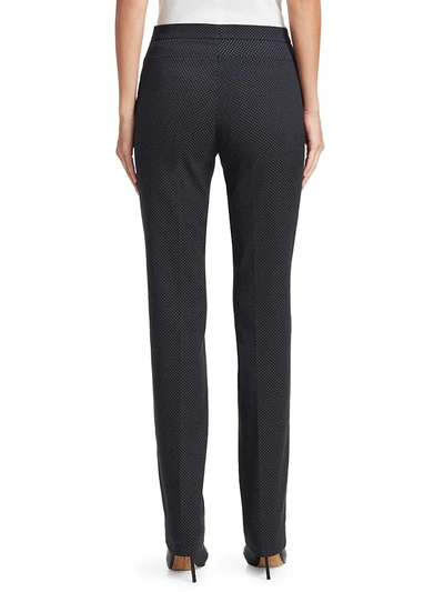 Shop Akris Punto Women's Francoise Jacquard Tailored Pants In Nero Crema