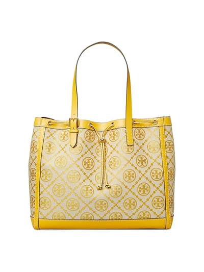 Tory Burch Women's T Monogram Jacquard Double-Zip Mini Bag Crossbody,  Goldfinch: : Fashion