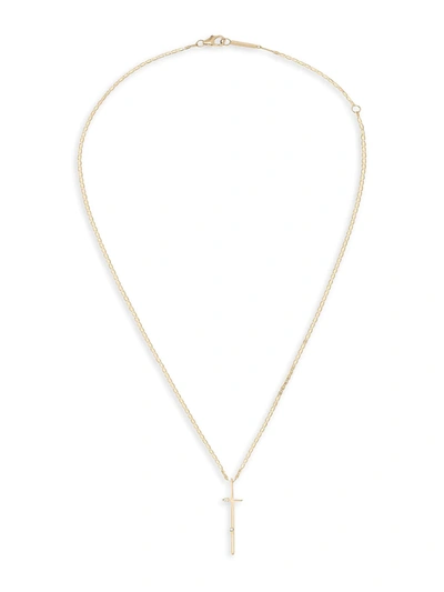 Shop Lana Jewelry Women's Solo 14k Yellow Gold & Diamond Cross Necklace