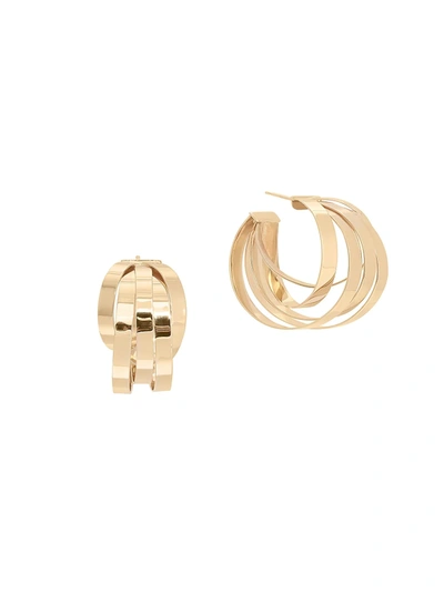 Shop Lana Jewelry Women's Flat 14k Yellow Gold Multi-hoop Earrings