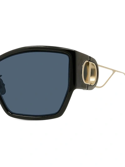 Shop Dior Women's 30montaigne B2u Sunglasses In Shiny Black Blue