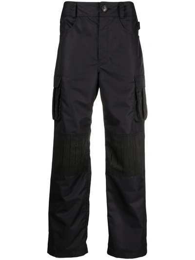 Shop Marine Serre Survival Cargo Trousers In Black