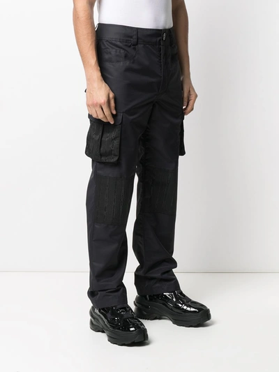 Shop Marine Serre Survival Cargo Trousers In Black