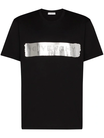Shop Givenchy 3d Metallic Logo T-shirt In Black