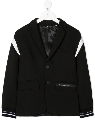 Shop Givenchy Logo-patch Panelled Blazer In Black