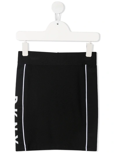 Shop Dkny Elasticated Logo Skirt In Black