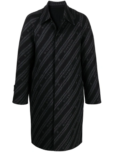 Shop Givenchy Reversible Single-breasted Coat In Black