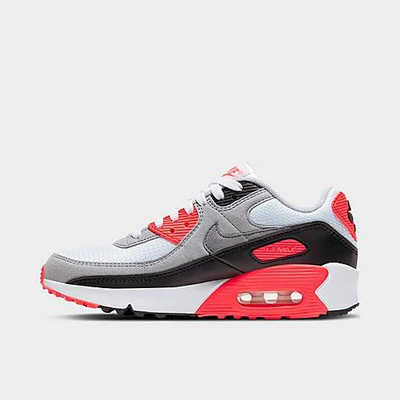 Shop Nike Big Kids' Air Max 90 Qs Casual Shoes In White/black/cool Grey/radiant Red