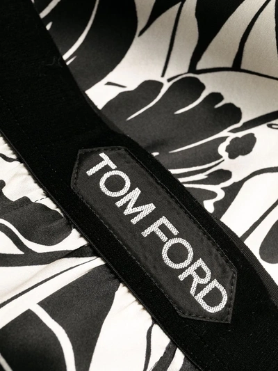 Shop Tom Ford Tropical-print Boxer Briefs In Black