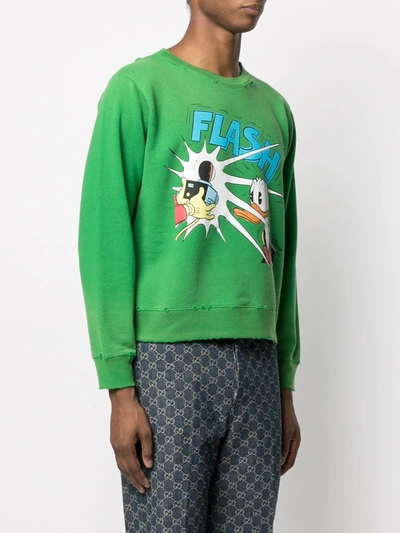 Shop Gucci X Disney Graphic-print Sweatshirt In Green