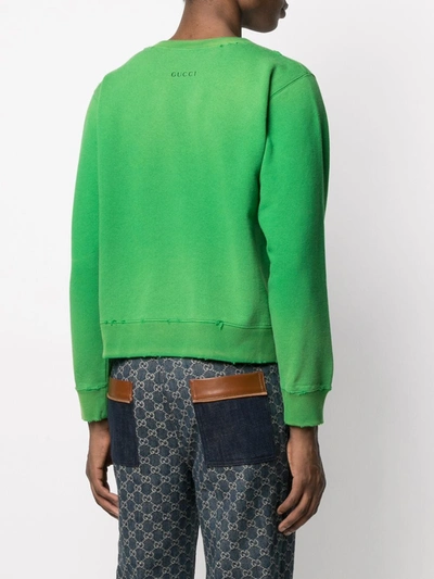 Shop Gucci X Disney Graphic-print Sweatshirt In Green