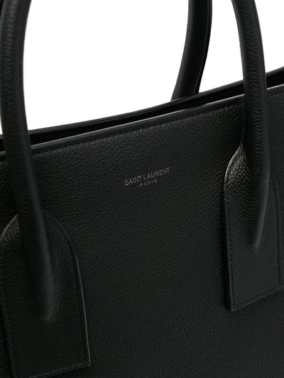 Shop Saint Laurent Large Sac De Jour Leather Tote Bag In Black