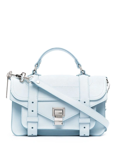 Shop Proenza Schouler Ps1 Tiny Leather Crossbody Bag In Blue