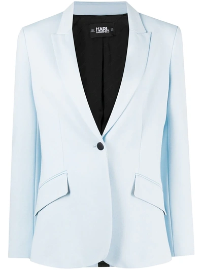 Shop Karl Lagerfeld Summer Punto Jacket In Blue