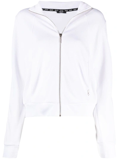 Shop Liu •jo Side-stripe Track Jacket In White