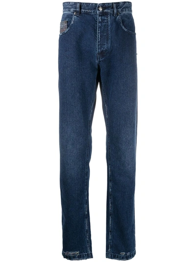 Shop Missoni Mid-rise Straight Leg Jeans In Blue