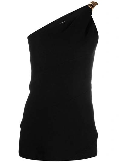Shop Givenchy Chain Detail One-shoulder Top In Black