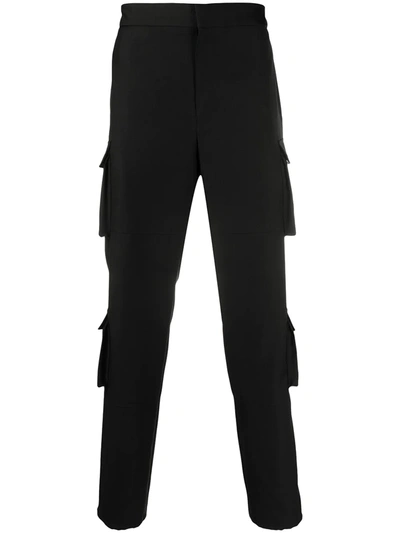 Shop Givenchy Logo-patch Cargo Trousers In Black