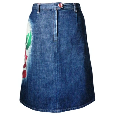 Pre-owned Fiorucci Mid-length Skirt In Blue