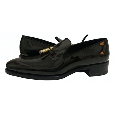 Pre-owned Dsquared2 Patent Leather Flats In Brown