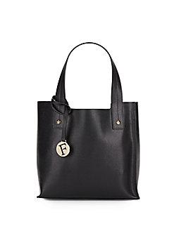 furla open saffiano leather tote