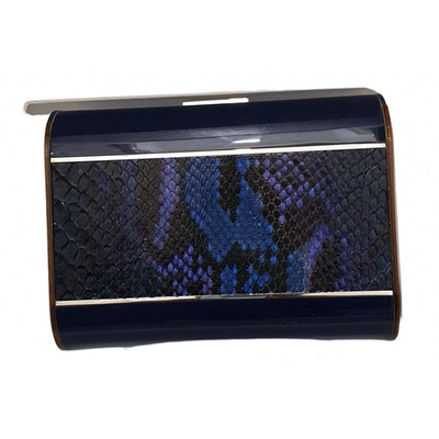 Pre-owned Mary Katrantzou Clutch Bag In Blue