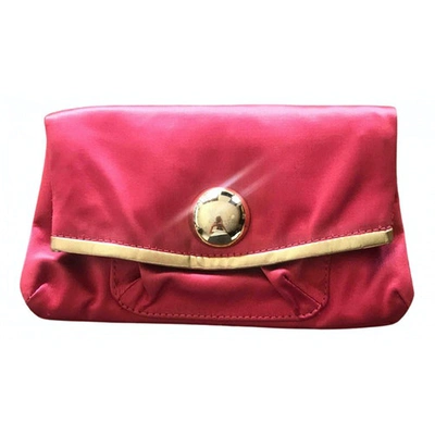 Pre-owned Blumarine Cloth Clutch Bag In Pink