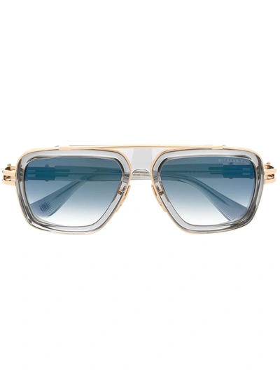 Shop Dita Eyewear Lxn-evo Pilot-frame Sunglasses In Grey