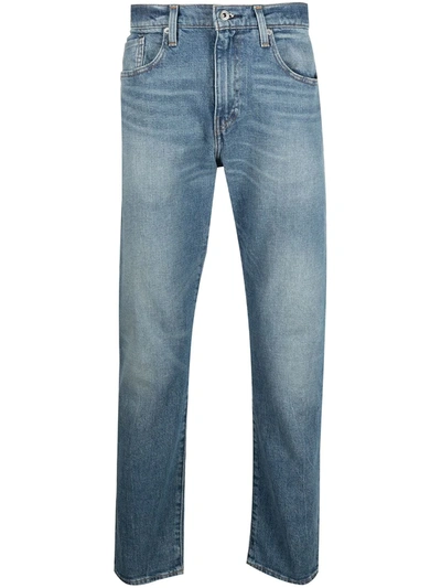 Shop Levi's Mid-rise Straight Leg Jeans In Blue