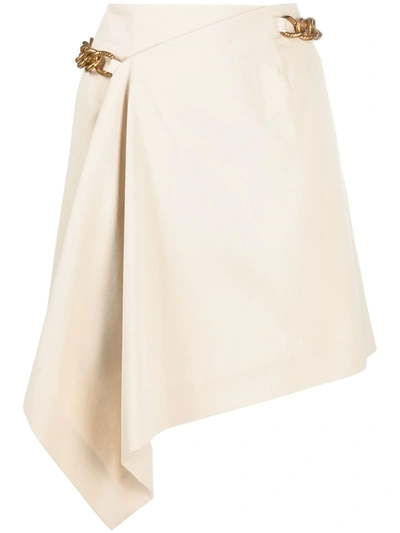 Shop Givenchy Belted-chain Mini Skirt In Neutrals