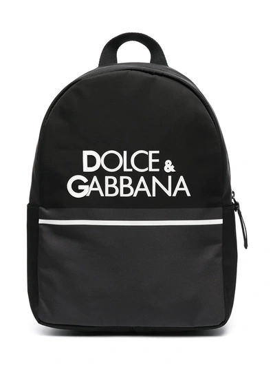 Shop Dolce & Gabbana Logo-print Backpack In Black