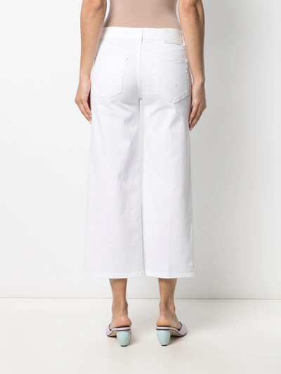 Shop Dondup Cotton Cropped Jeans In White