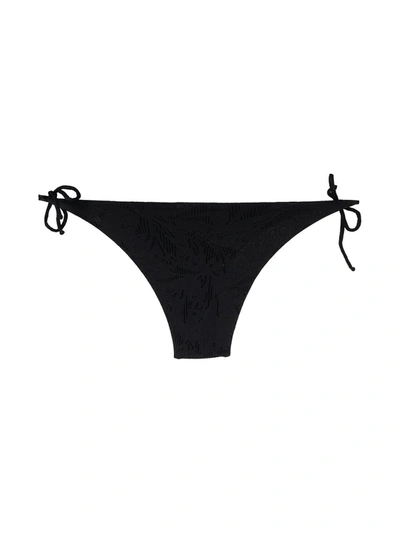 Shop Ermanno Scervino Crystal-embellished Bikini Bottom In Black