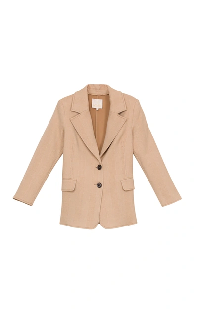 Shop Bytimo Tailored Long-line Blazer In Neutral