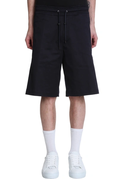 Shop Neil Barrett Shorts In Blue Cotton