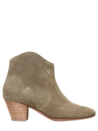 Shop Isabel Marant Etoile 50mm Dicker Suede Ankle Boots, Taupe