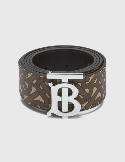 Shop Burberry Tb Monogram Belt In Brown