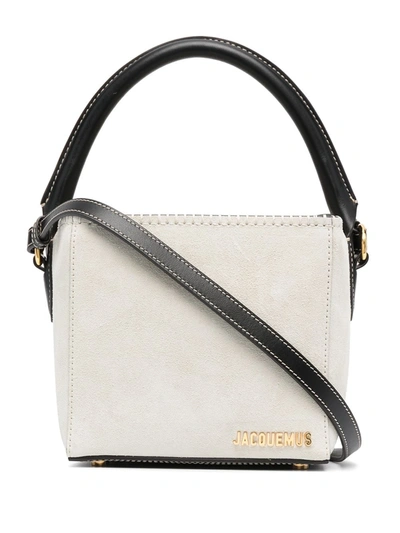 Shop Jacquemus Le Seau Carré Bag In White