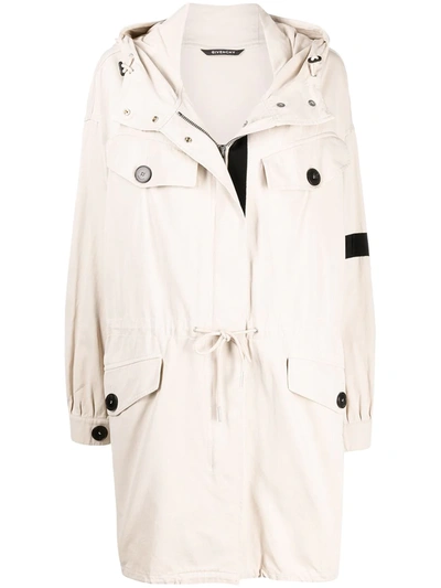 Shop Givenchy Island Print Parka In Neutrals