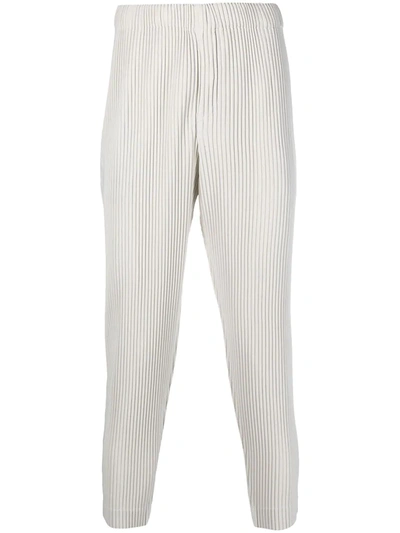 Shop Issey Miyake Mid-rise Skinny Trousers In Neutrals
