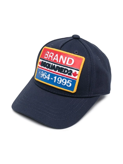 Shop Dsquared2 Embroidered Logo-patch Cap In Blue