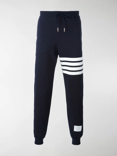 Shop Thom Browne Cotton Sweatpants In Blue