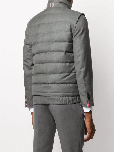 Shop Thom Browne Down Waistcoat In Grey